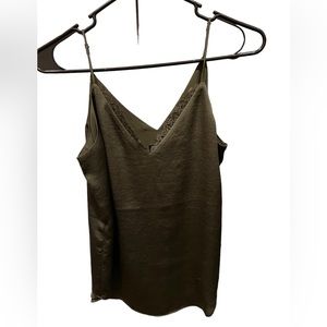 Express Olive green lace cami in XS